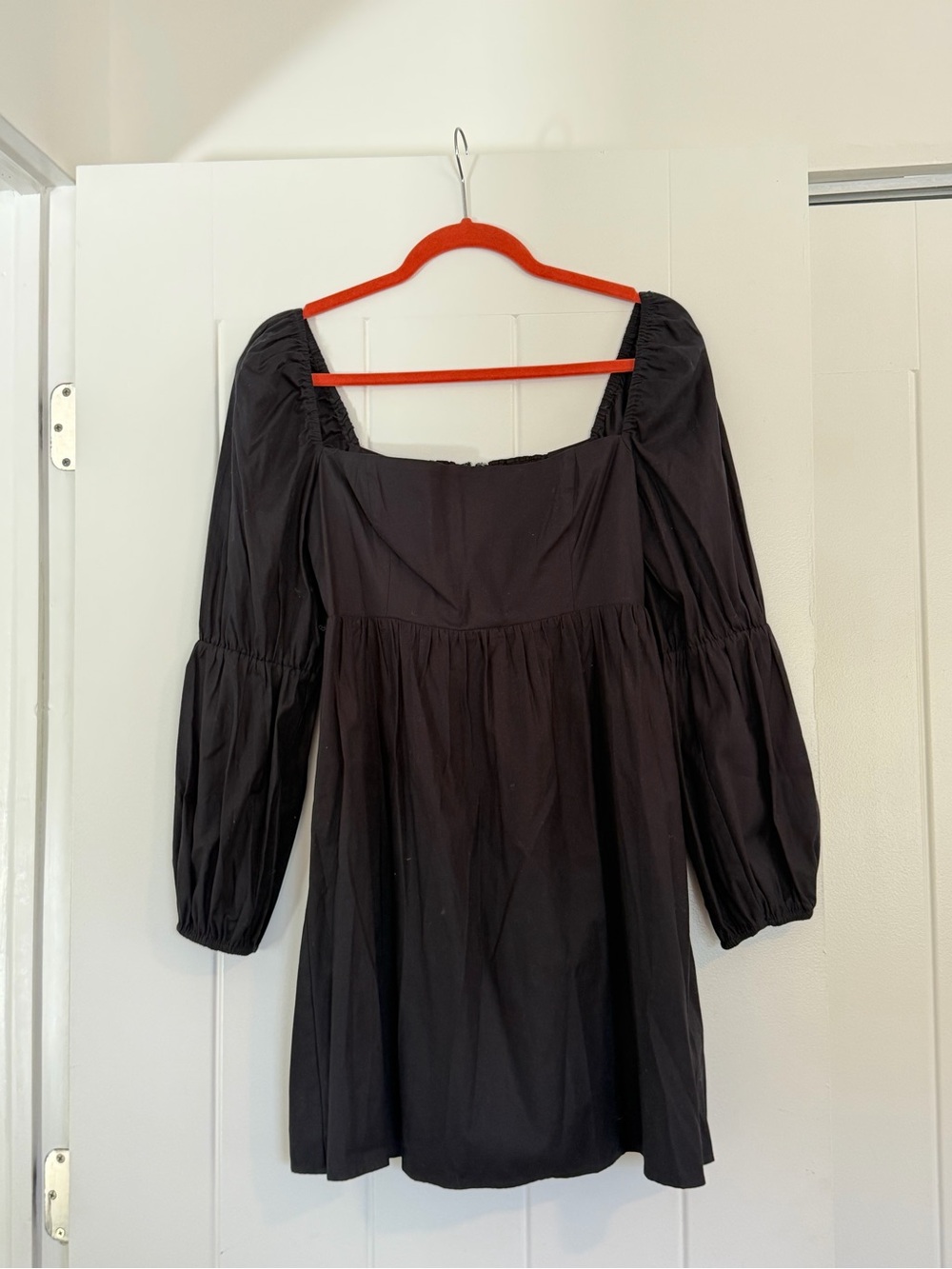 Reformation Black Puff-Sleeve Mini Dress - Women